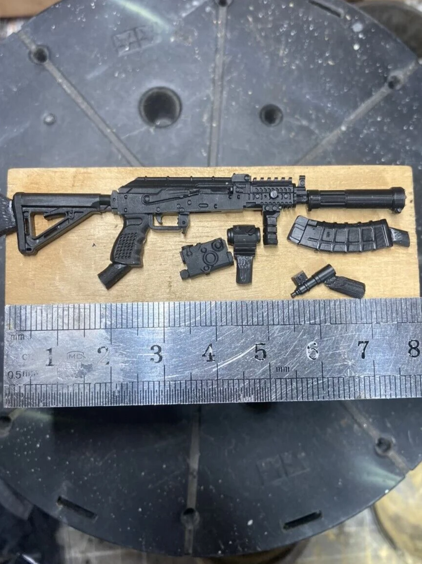 Set de Armas AK74U Versión Táctica, Escala :12, Accesorios para Figuras Militares, Juguete de Pistola para Coleccionistas y ...