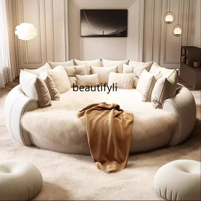 C4567 Simple Beauty Bed European Design Girls Double Queen Luxury Bed Castle Princess Sleeping Sex Platform Cama Trendy Furnitur