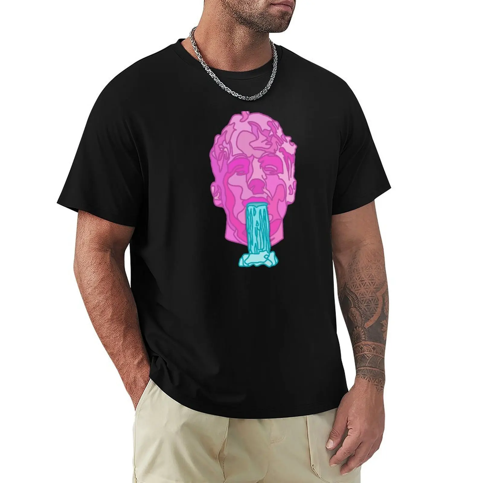 Glass Animals Soda Waterfalls (Head Only) T-Shirt men t shirt cotton 100% T-Shirt