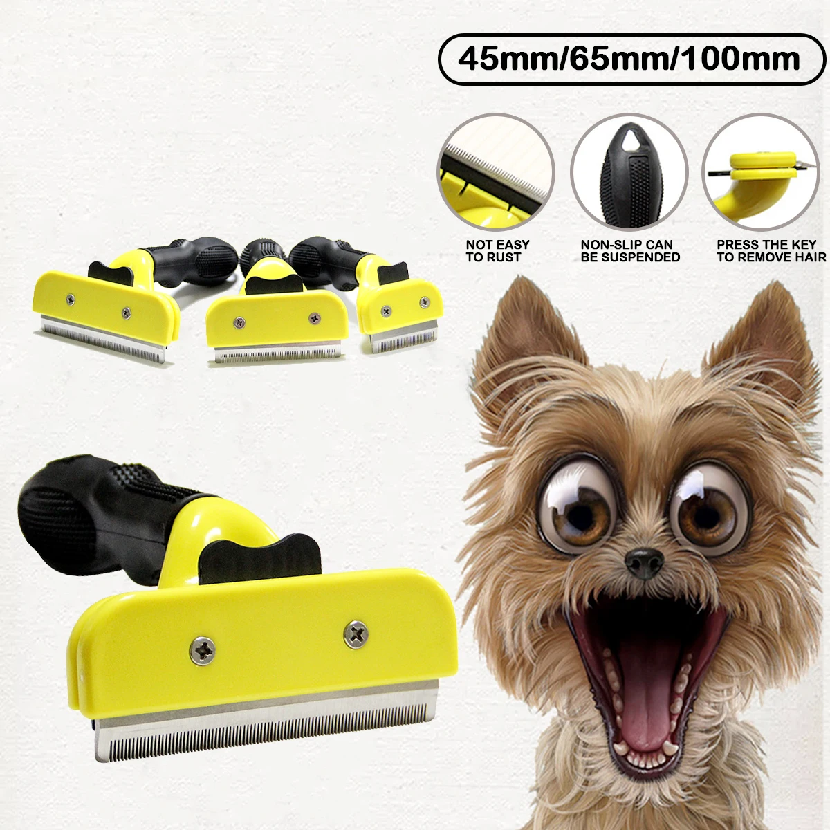 

Furmines Pet Hair Remover Combs Cat Grooming Brush Deshedding Tool Comb Edge Trimming Dog Cat Rake Removal Combs