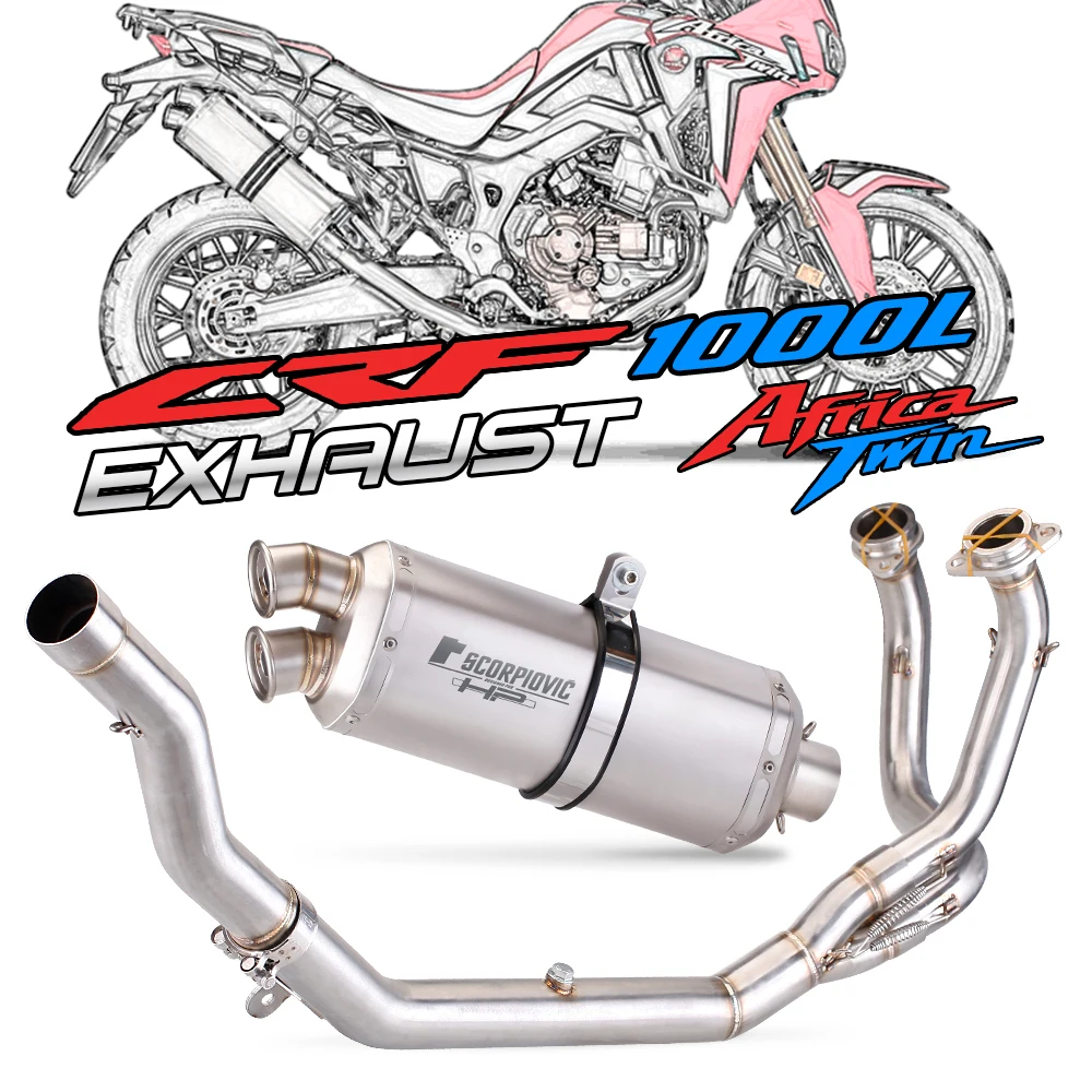 Suitable for Honda Africa Twin CRF1000 CRF1000L full exhaust modified front exhaust pipe 16-19 years