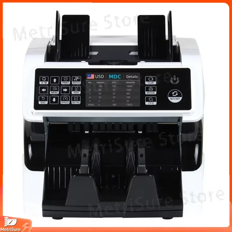 AL-920 CIS TFT Display Banknote Counter ROHS Certified Mixed Currency Counting Device ECB Approved Cash Counter for