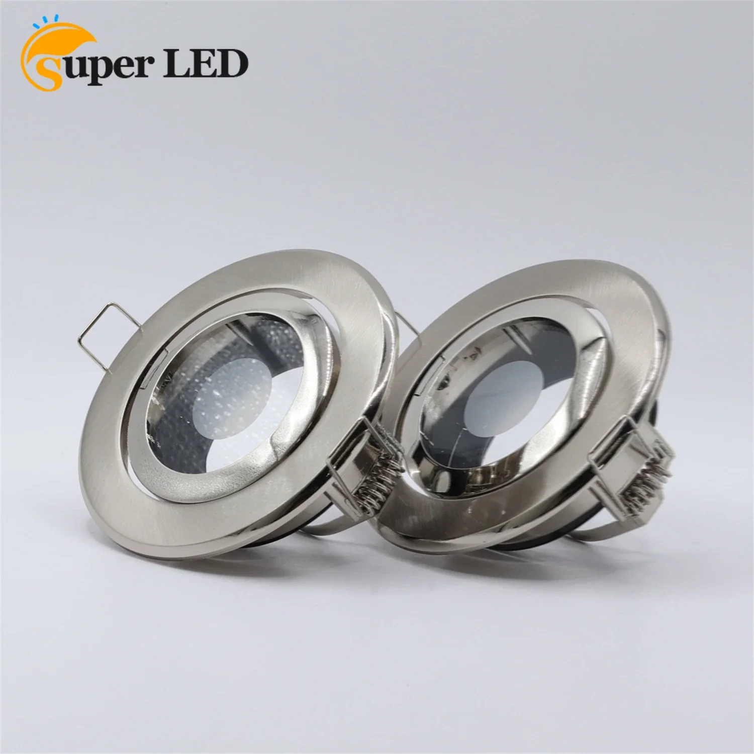 HIGH QUALITY LED Surface Spotlight Fitting GU10 Holder 1 Head Surface Downlight Frame Satin Nickel Lighting Fixture