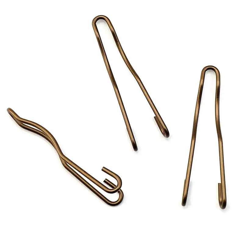 1 Pair Utility Material Steel Wire Back Clip Custom Folding Knife Back Clip DIY Replacement Update Accessories Rose Gold