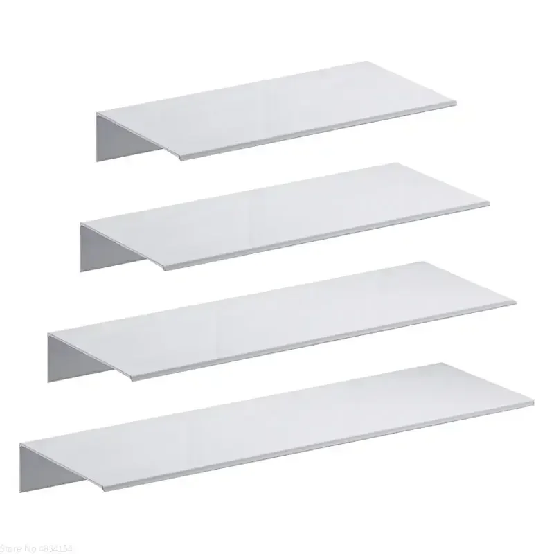 Estante de aluminio para almacenamiento de ducha, repisa de pared, organizador de accesorios de baño, soporte de cocina, color blanco