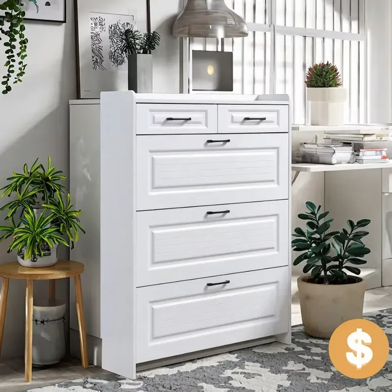 Wholesale Wooden Shoe Storage Rack Cabinet Stacks Organized Furniture for Home for Living Room Dining Apartment & School