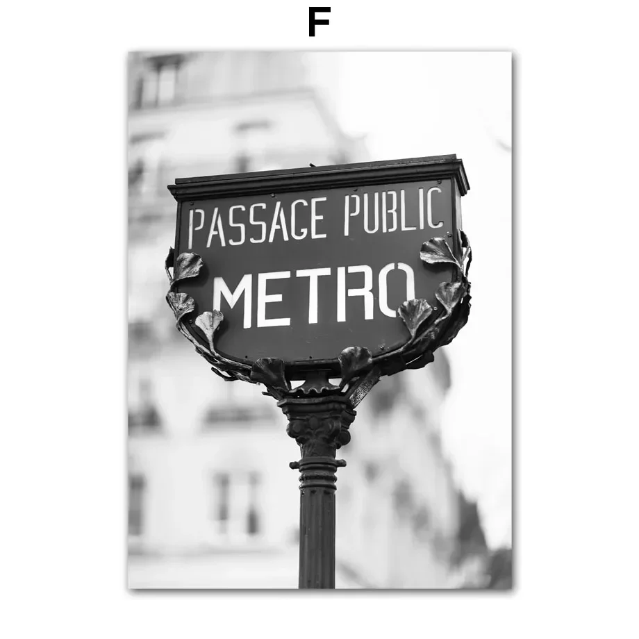 Black White Paris Towel Cafe Store Vintage Car Minimalist Wall Art Canvas Painting Posters for Living Room Modern Home Decor view 6