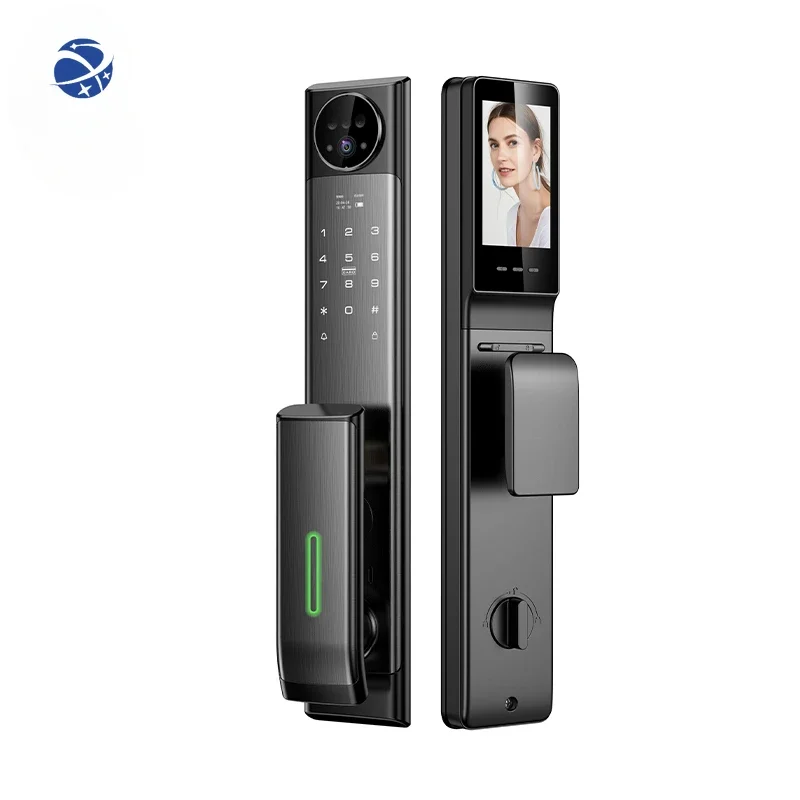 Fully Automatic HD Camera Face ID Password Digital Door Lock Xhome App Password Fingerprint Smart Door Lock With Finger Vein