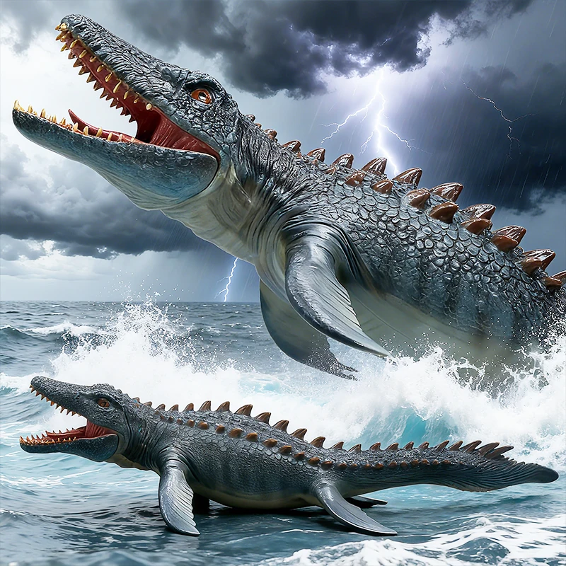 Oenux ใหม่ Sealife สัตว์ยุคก่อนประวัติศาสตร์ Mosasaurus Liopleurodon Kronosaurus ตัวเลขการกระทํา Solid PVC คอลเลกชันของเล่นเด็กของขวัญ