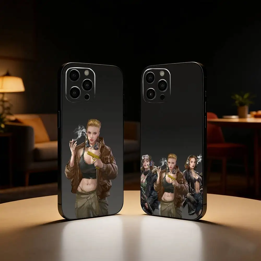 

Game E-Escape From T-Tarkov Phone Case For iPhone17,16,15,14,13,12 Plus,Max Soft Silicone Black Cover