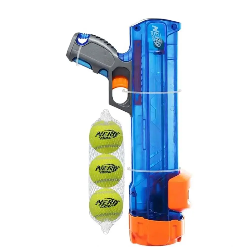 

Tennis Ball Launcher Set for Dogs, Throws Up to 50ft, Ideal for All Breeds with 3 Balls