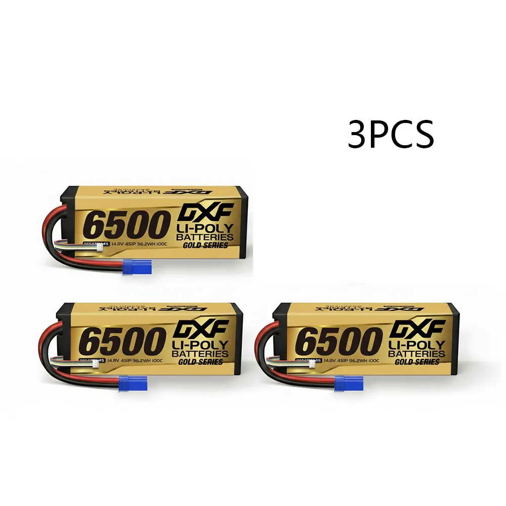 DXF 4S Lipo Batterij Grafeen 14.8V 15.2V 6500mAh 8000mAh 8400mAh 9200mAh 5mm 100C 120C 130C 140C voor 1/8 Buggy Truggy Auto Racing