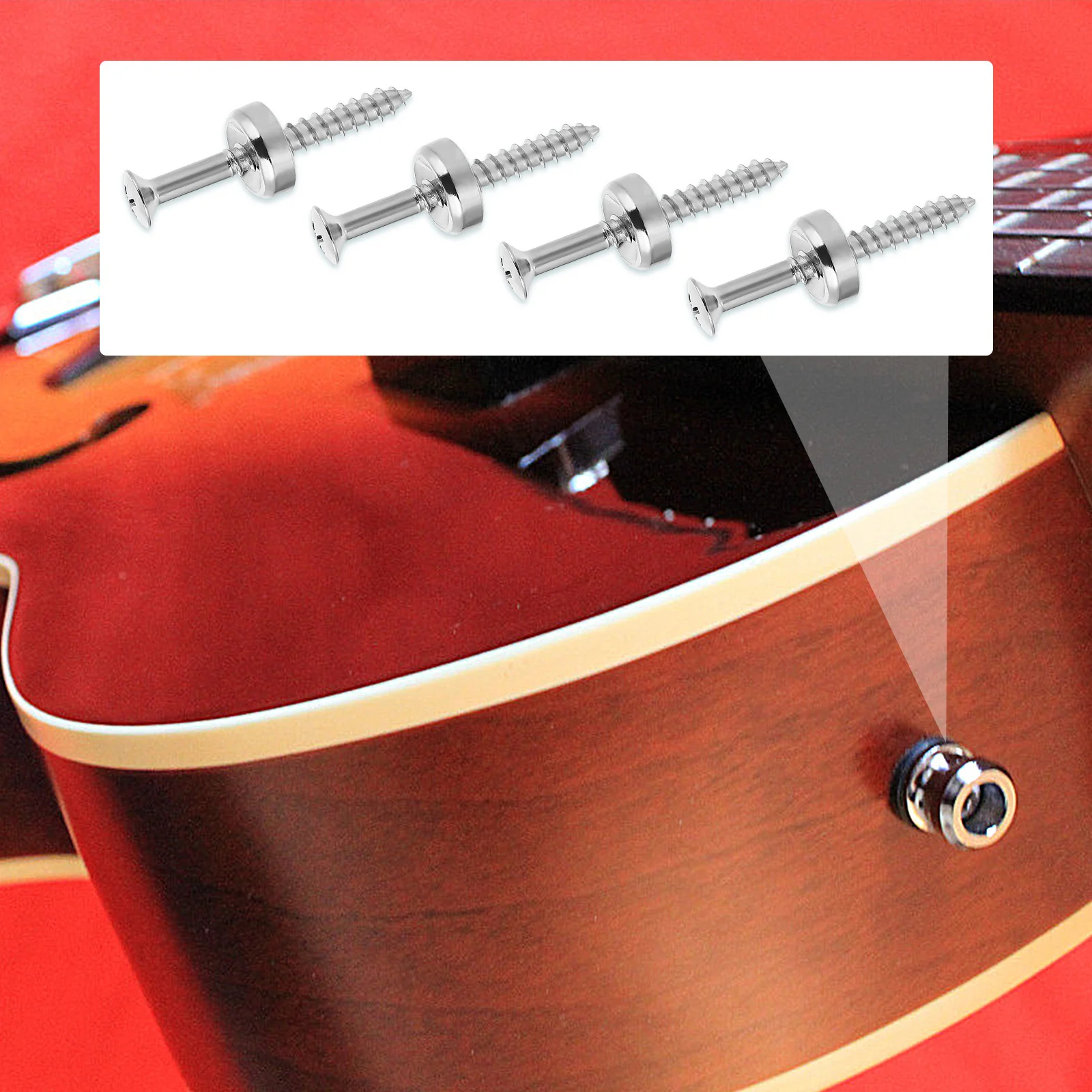 

10Pcs Guitar Neck Joint Bushing Bolt Set Noise Vibration Reduction Electric Bass Guitar Ferrule and Bolt for Bass