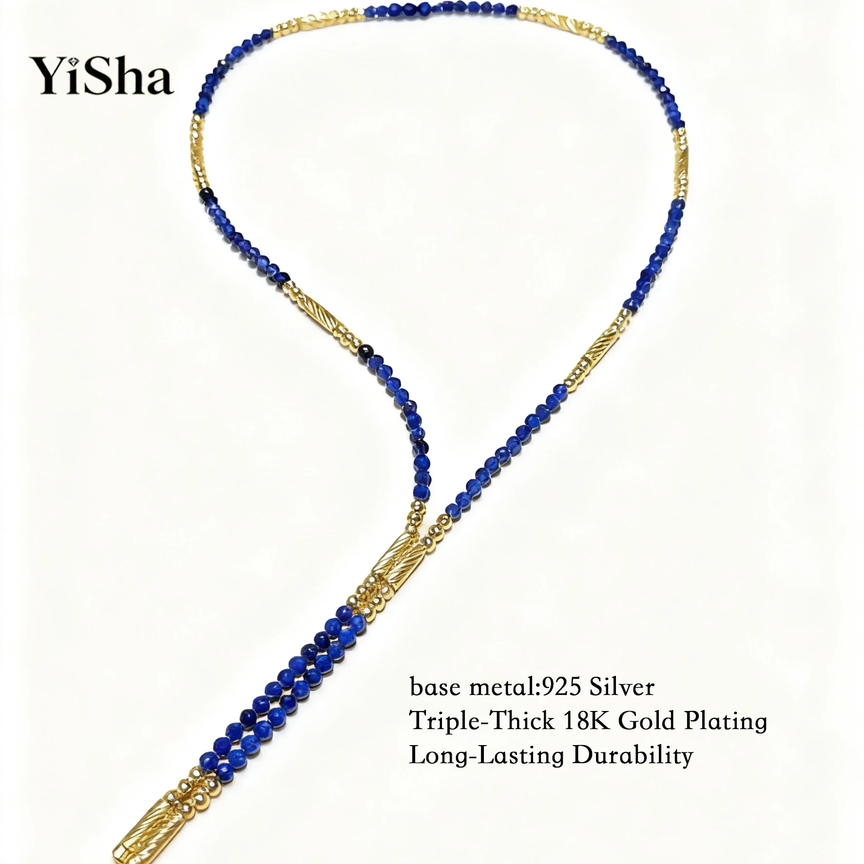 

Thick Rhodium Plated 925 Sterling Silver Unleash Your Inner Royalty with This Lapis Lazuli Magnetic Necklace