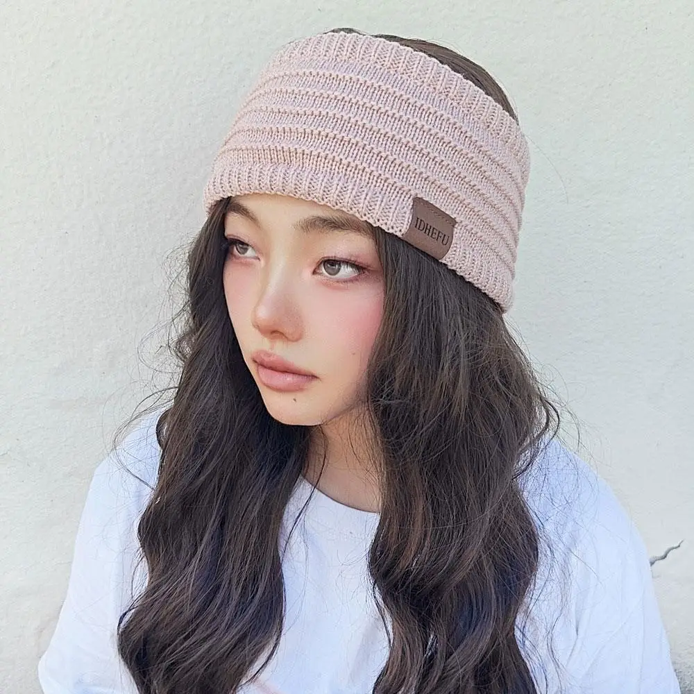 

Унисекс, плюшевые зимние теплые повязки для волос, новые широкие поля для женщин и мужчин, однотонная вязаная повязка на голову, модная ветрозащитная теплая толстая спортивная повязка для волос