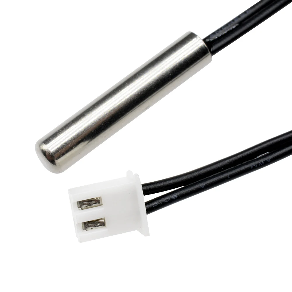 NTC 10K 1% 3950 Thermistor Temperature Sensor 2M Waterproof Probe Cable Temperature Sensing Wire for W1209 W1401 Thermostat