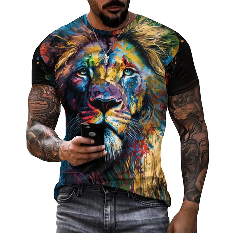 

Animal Wolf Eagle Graphic T Shirts Fashion Tiger 3D Printed T Shirt For Men Casual Streetwear Ropa Hombre Oversized Women Tops