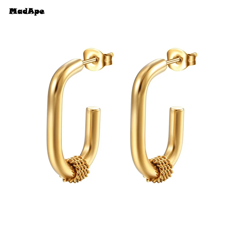 Retro Metal Gold Color Multiple Small Circle Stud Earrings for Women Korean Jewelry Fashion Wedding Party Earrings Jewelry Gift