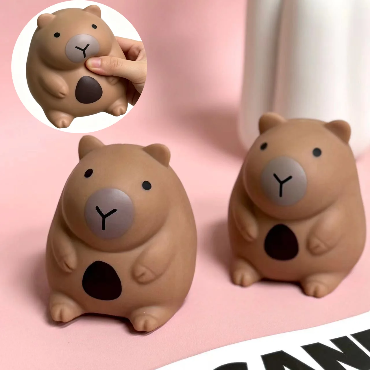 Little Chubby Capybara Squeeze Toys Cute Capibara Slow Rebound Release Squeeze Toy Kapibara Stress-relieving Mini Fidget Toys