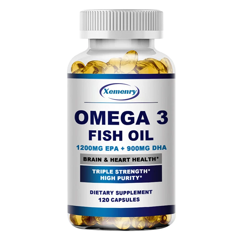 Omega 3 Fish Oil -  Support Brain Nervous System Good for Cardiovascular & Skin Health Antioxidant