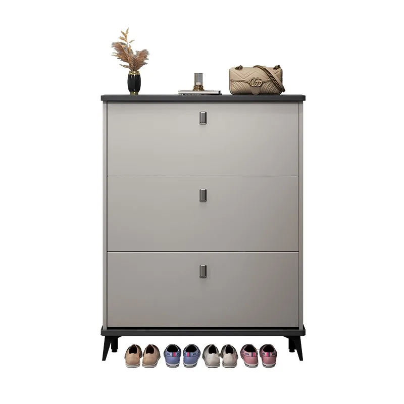 

High-end ultra-thin tipping bucket shoe cabinet, household entry-level simple space-saving storage cabinet