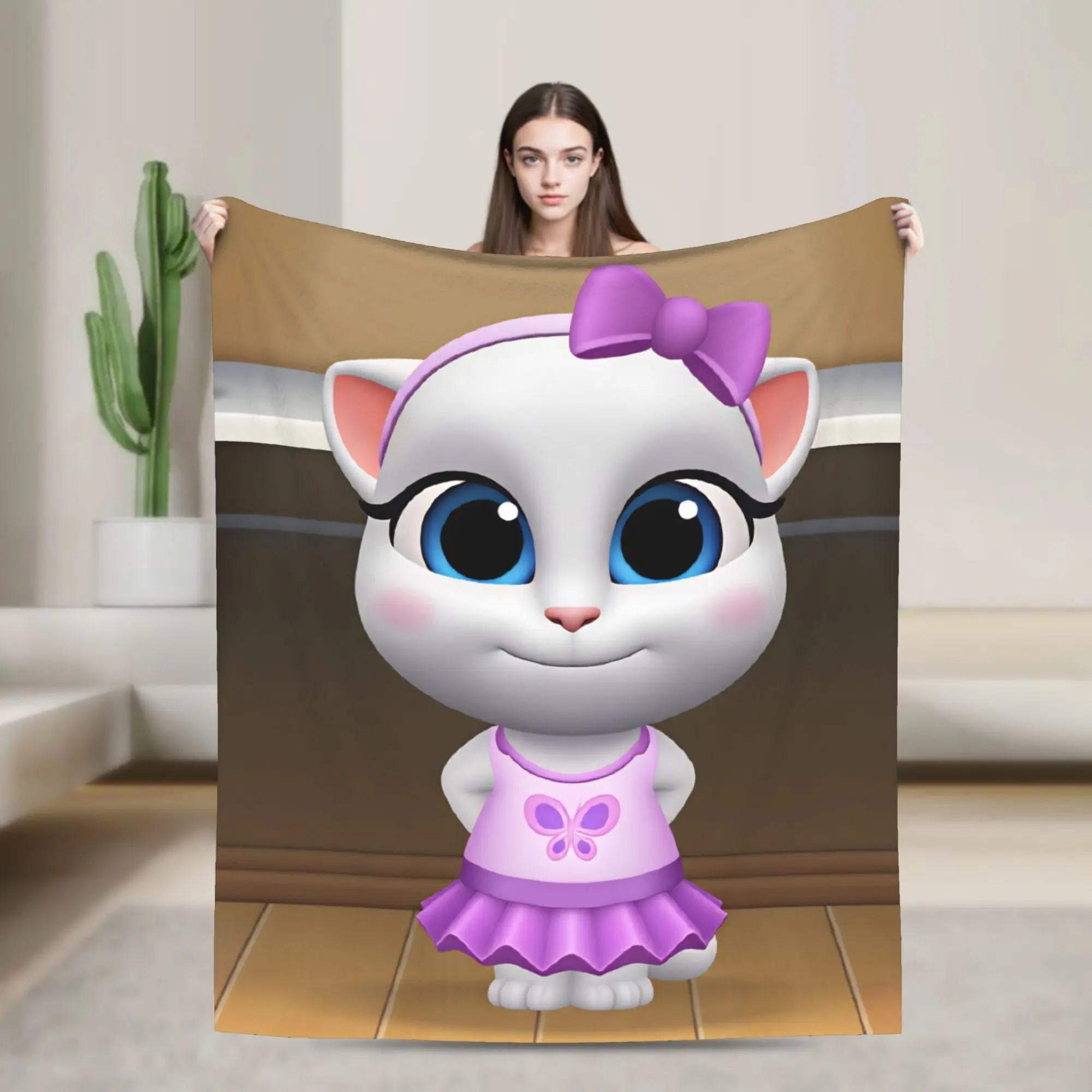 Game T-Talking T-Tom And F-Friends Blanket  Soft Print Plush Throw Blanket For Couch Chair Sofa Bed Travel Bedspread Bed Cover