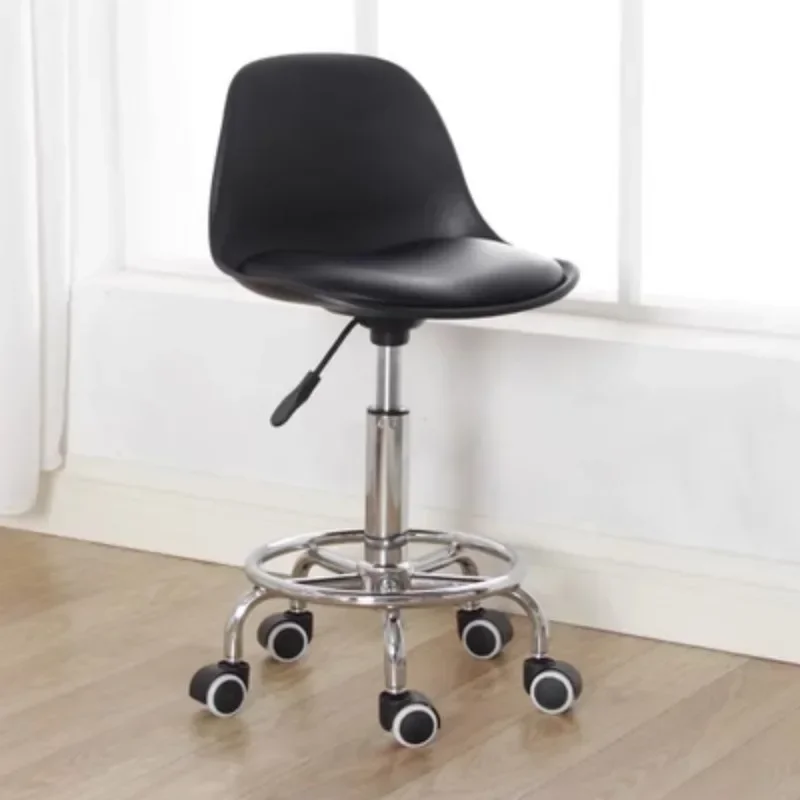 Modern Bar Stools Gaming Chair Beauty Salon Leather Chair Height Adjustable Lightweight Make Up Taburetes Altos Barber Shop High