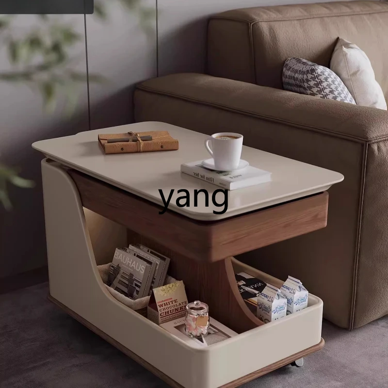 

YHM living room simple multi-function removable storage lifting side few trolleys