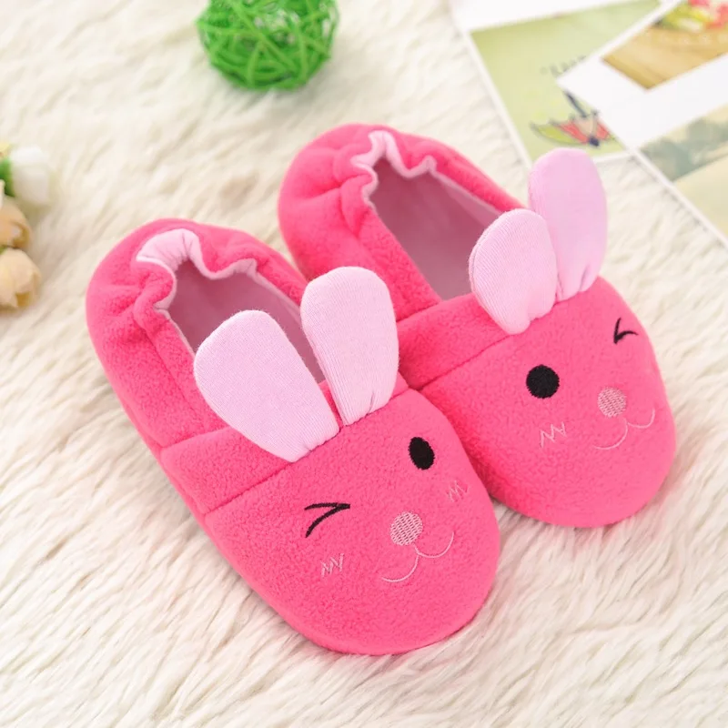 Fashion Toddler Girl Slippers for Home Gear Baby Items Loafers Plush Warm Indoor Cartoon Bunny Children Kid House Footwear Gifts