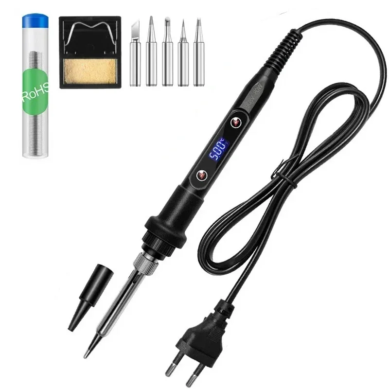 

908V80W soldering iron digital display temperature adjustable soldering iron computer mobile phone maintenance tool set