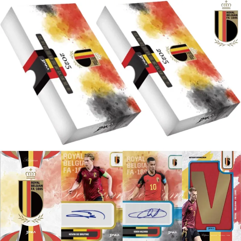 

Официальные коллекционные карточки DAKA 2025 года с изображением звездных игроков сборной Бельгии по футболу, сувенир для болельщиков