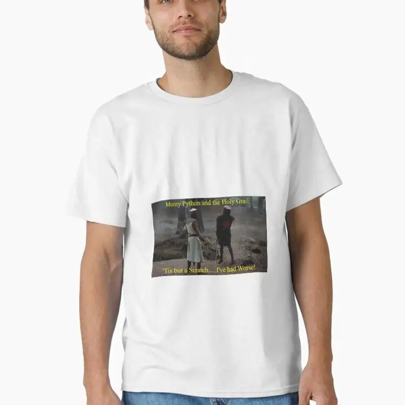 Monty Python And The Holy Grail Black Knight Scratch Classic T-Shirt
