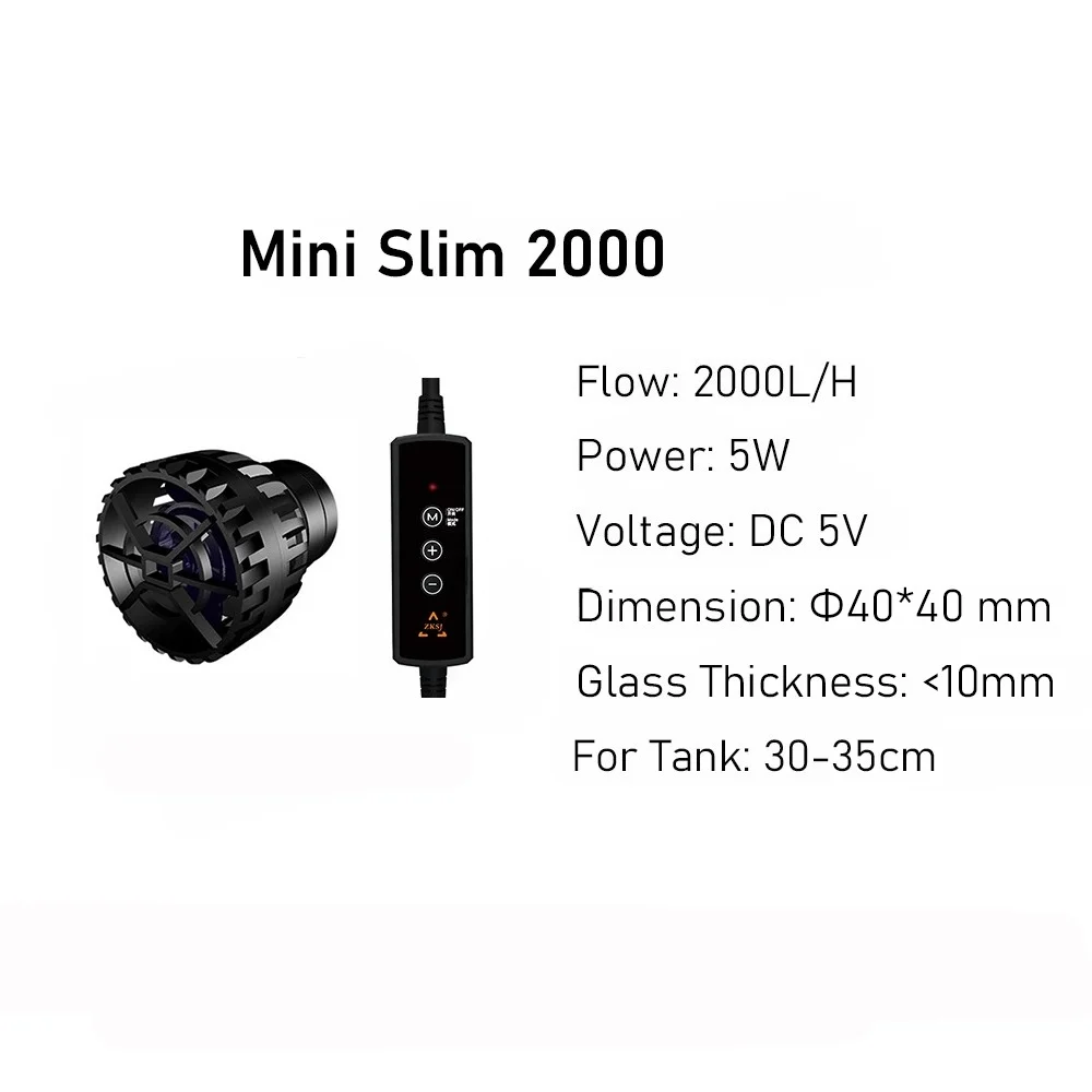ZKSJ Mini Slim Touch ControlFreshwater Saltwater 5/9W DC Aquarium ZKSJ Mini Slim Touch ControlFreshwater Saltwater 5/9W DC Aquarium