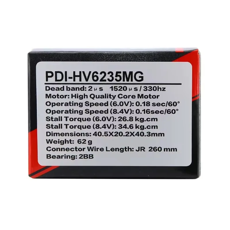 JX Servo PDI HV6235MG 35KG 8 4V 016Sec engranaje de Metal de alta precisión Servo Digital RC coches Robot brazos aviones otras aplicaciones