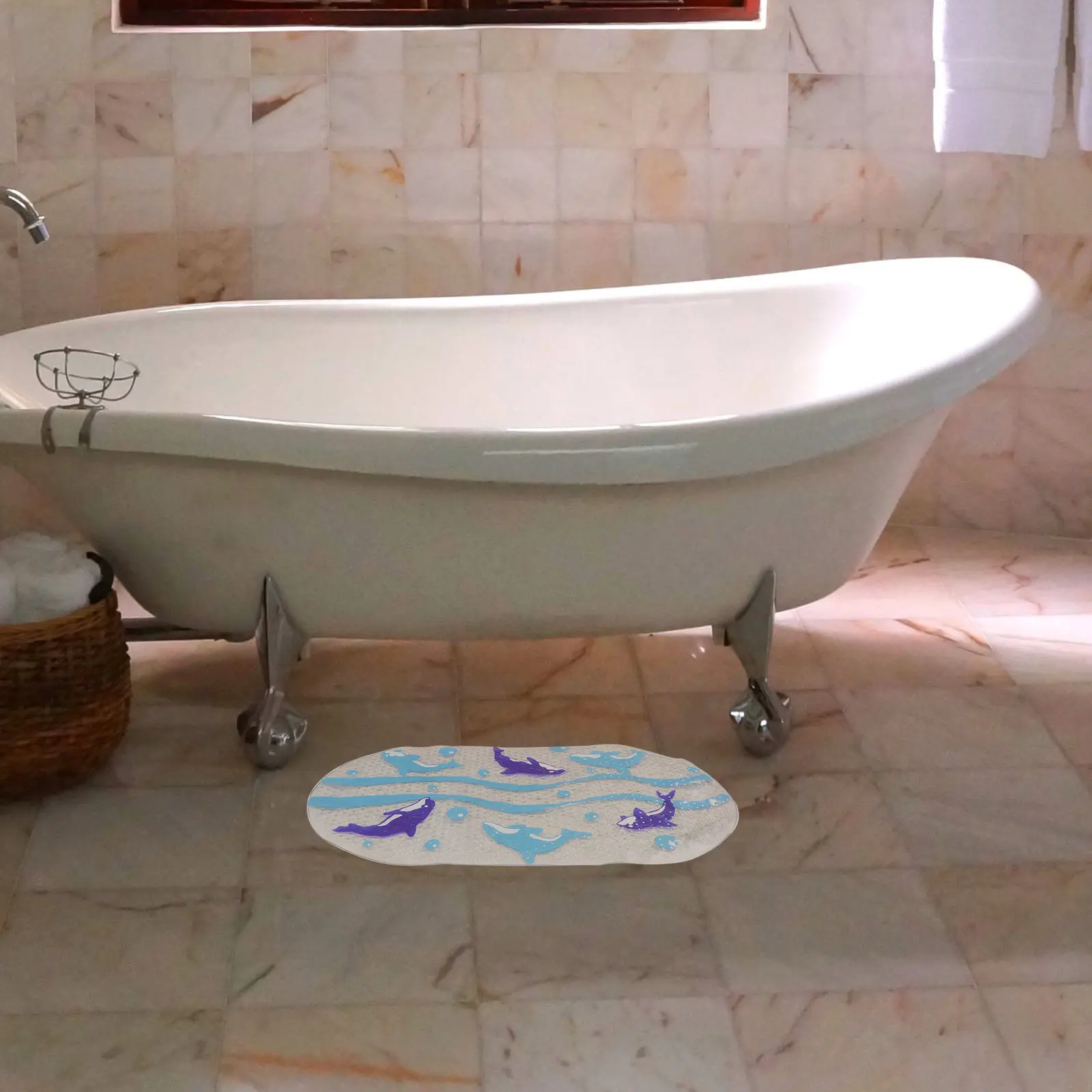 

Anti-Slip Bath Mat Non-Slip Shower Foot Pad For Bathroom Tub Floor Cartoon Design Pvc Suction Cup Mats For Home Use