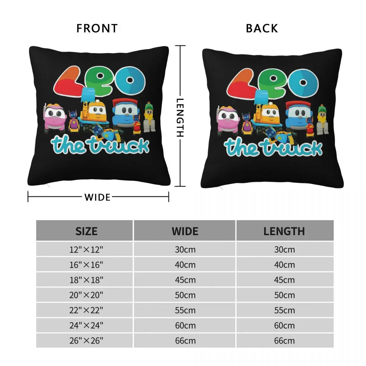 Leo The Truck Lifty Scopp Robots Lea Pillowcase Polyester Linen Velvet Creative Zip Decor Throw Pillow Case Home Cushion Cover