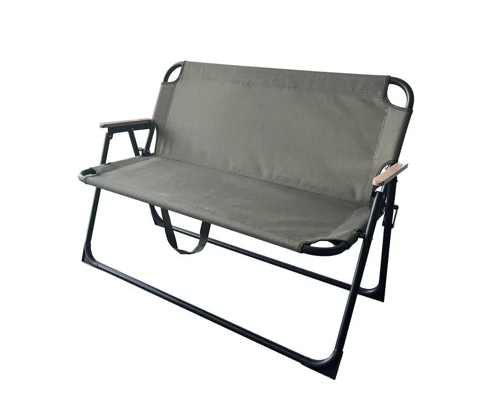 Outdoor Double Seat  Camping Folding Chair With Armrest Beach Chair foldable