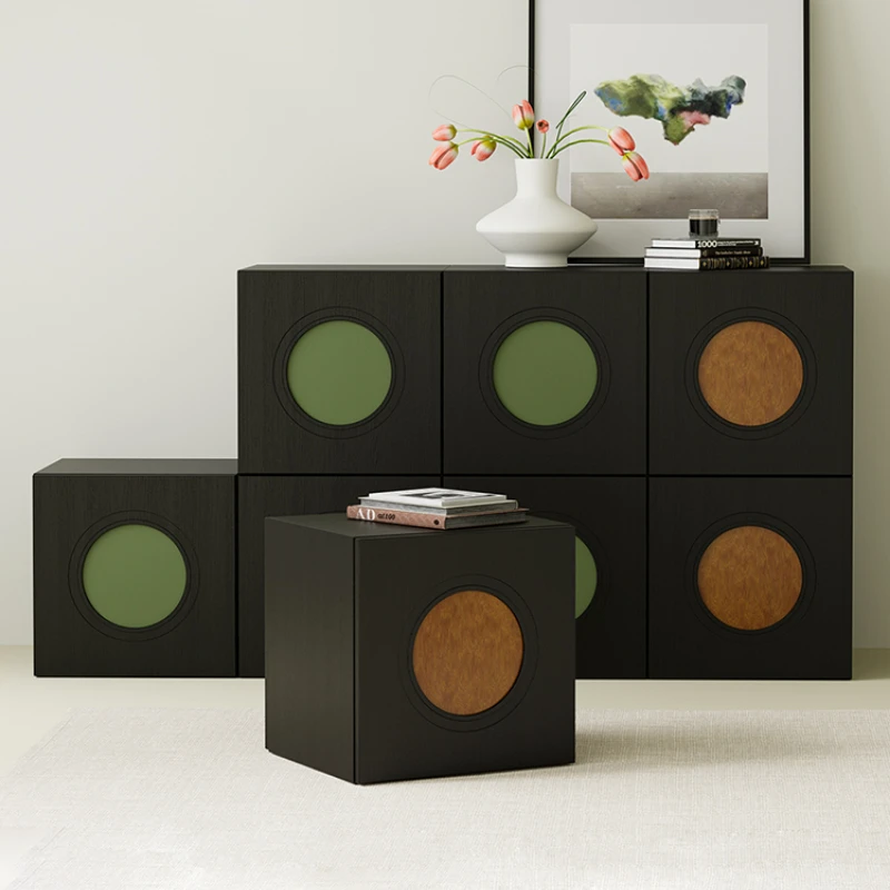 Retro modular combined cabinet floor cabinet bedside table