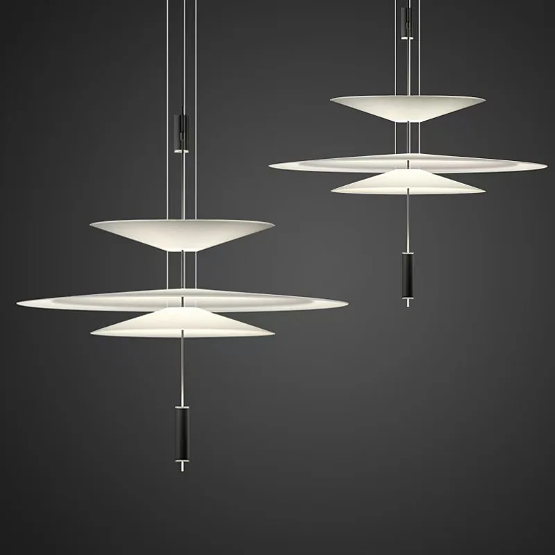 

Flying saucer restaurant chandelier modern simple living room dining table study villa bar acrylic led flamingo