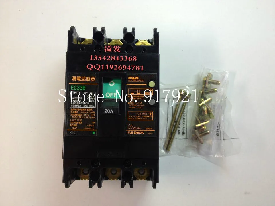 

[ZOB] Fuji EG103B 3P20A переключатель утечки AC100-200-415V (гарантия оригинала аутентичная)--2 шт./лот