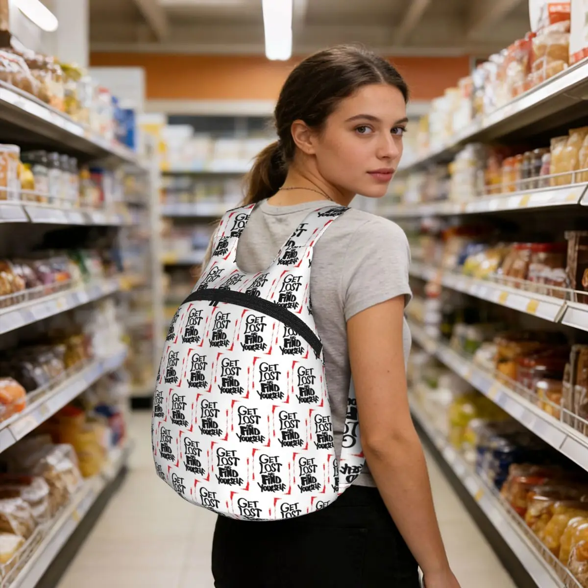 

Get Lost Bold Expression Backpack Student BookBag Children Storage School Bag Computer Shoulder Bags for Men Women