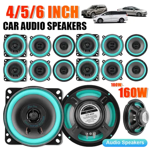 1PC 4/5/6 인치 자동차 스피커 160W HiFi 동축 서브 우퍼 범용 자동차 오디오 음악 전체 범위 주파수 자동차 스테레오 스피커