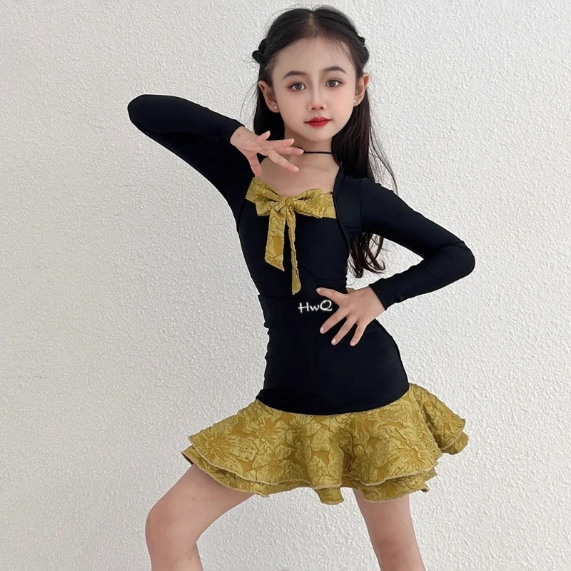 New Latin Dance Practice Dress for Women and Children's Grading Exam Children's Dance Dress Cha Cha Rumba  suit