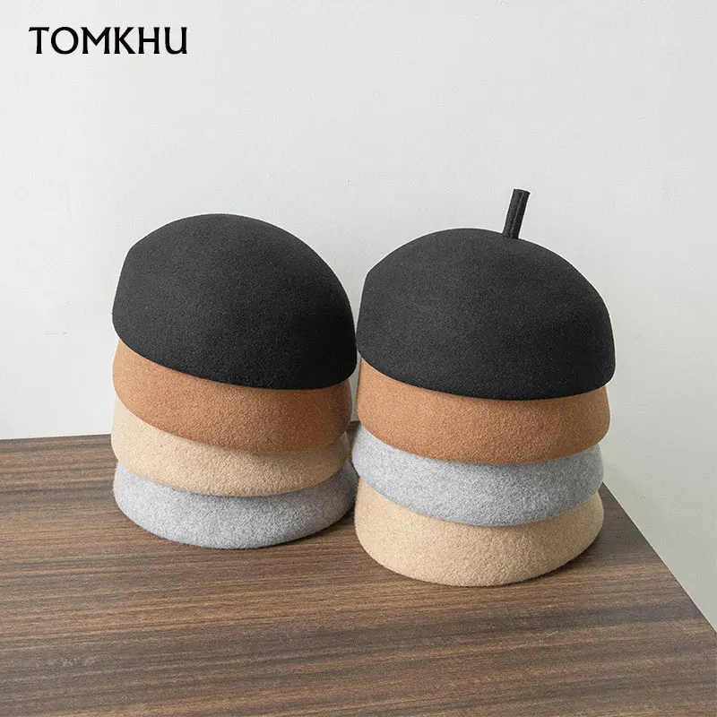 

New Winter Women Cap Wool Beret Hats Sun Cap Chic Keep Warm Beanie Caps French Painters Hat Child Bonnet Enfant Boina Feminina