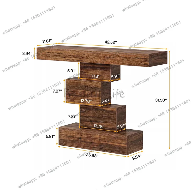 Classic Wabi Sabi Console Table Modern Retro Aesthetic Premium Console Table Mid Century Elegant Muebles De Sala Furniture