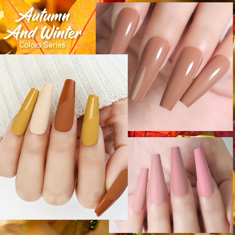 Arte Clavo Gel Nail Polish Hema Tpo Free 15ml Autumn Winter Red Brown Base Top UV Soak Off Gel Nail Art Manicure DIY Salon Gel