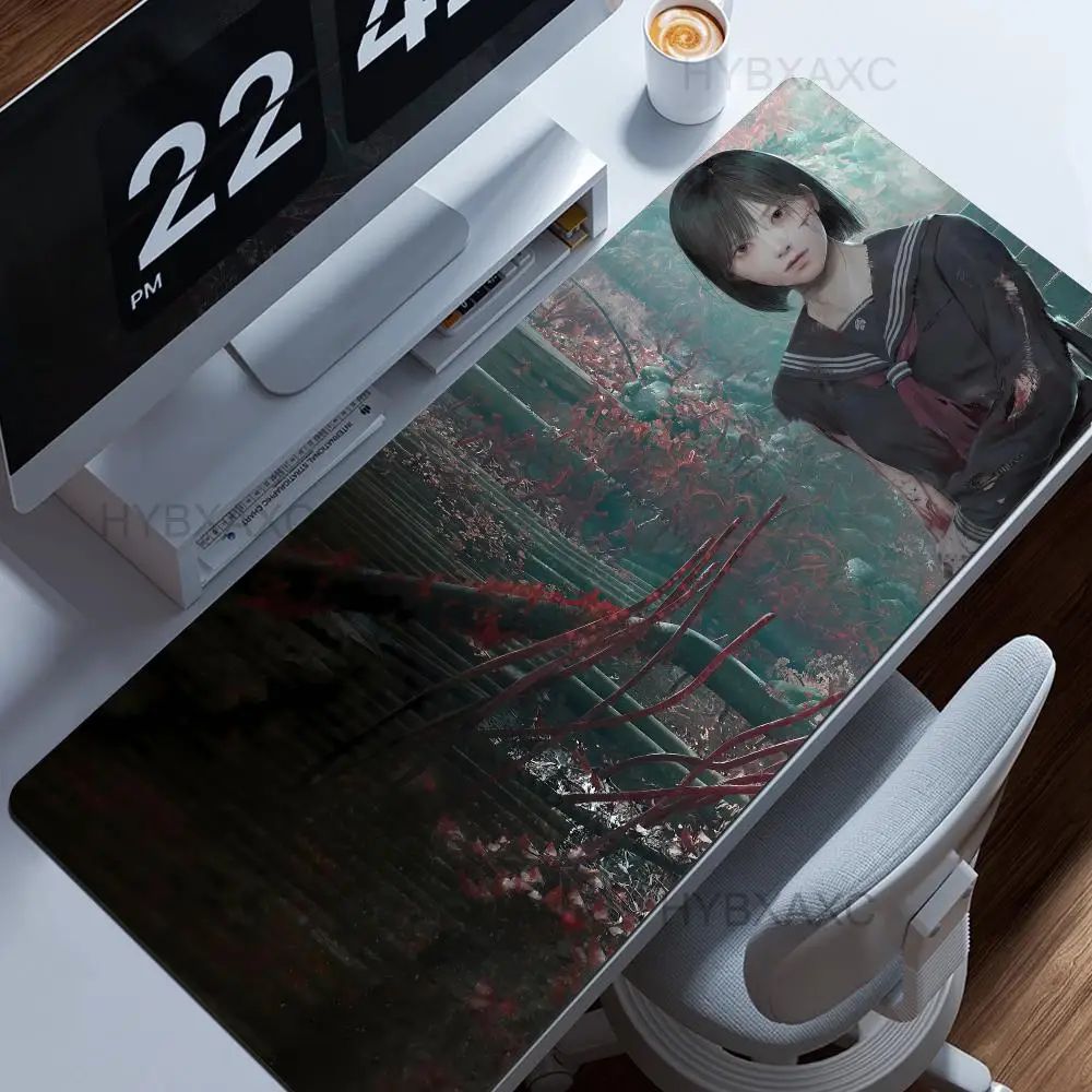 Horror Game S-Silent H-Hill F Mouse Pad Desk Mat Large Non-Slip Anti-Fray Keyboard Ergonomic Office Rubber PC Home Custom