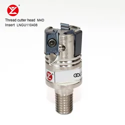 CNC Modular Type Screwed Connection Milling Cutter Head M4D Thread Locking Tooth Type Cutter Head Fit Insert LNGU110408 42CrMo