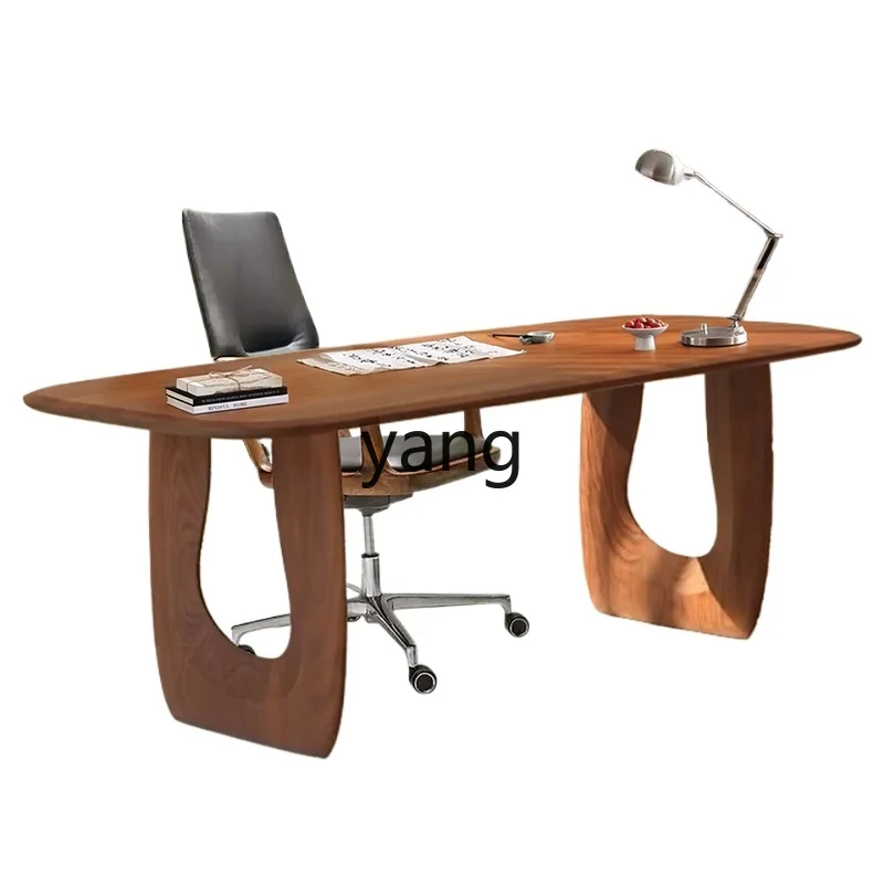 

LH light luxury pure solid wood desk simple study desk medieval desk