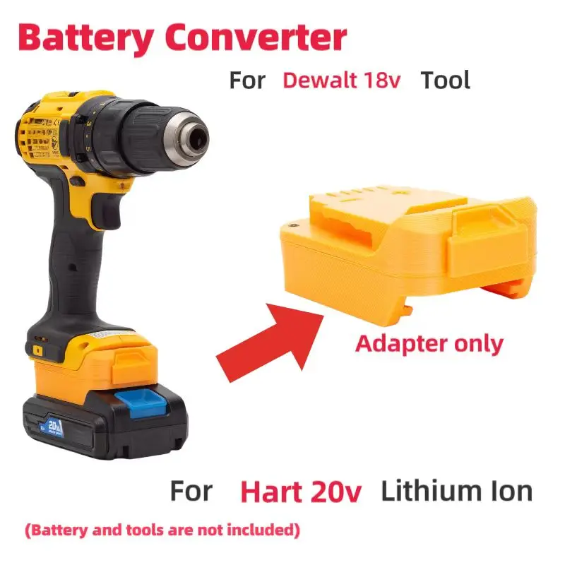 Battery Adapter Converter For HART 20V To For  DEWALT 18V Cordless Electric Drill Tool Compatible(Only Adapter Converter )